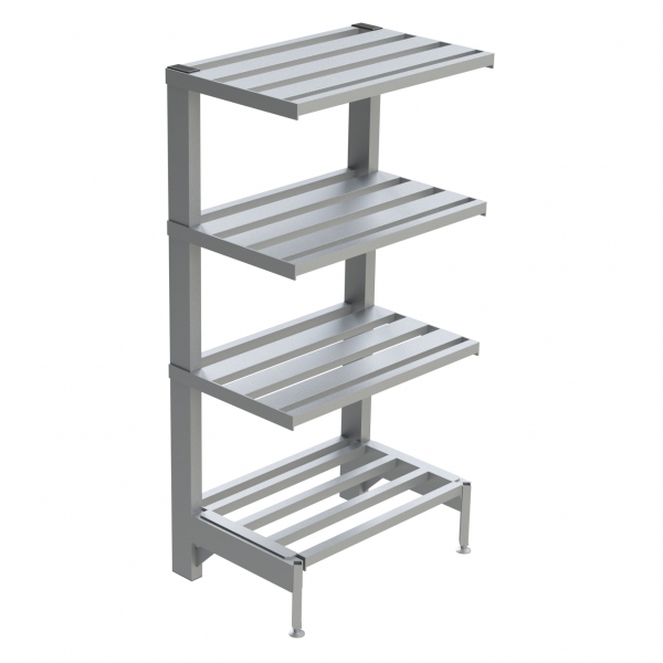 4-Shelf E-Channel Cantilever Shelving