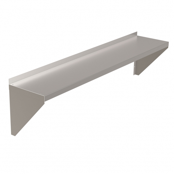 Solid Top Stainless Steel Shelf, Lips Down