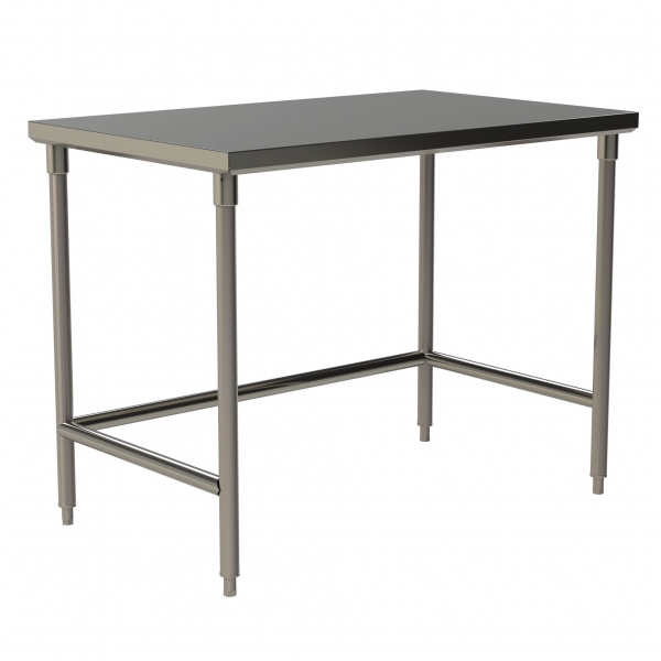 Heavy Duty Flat Top Work Table with Open Base and U-Brace