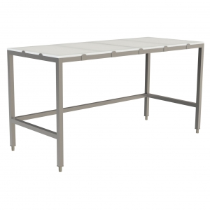 Poly Top Work Table, no Back Splash with Open Base and U-Brace